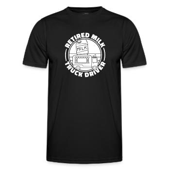 Retired Cow Milk Milk Wagon - Men's Functional T-Shirt - black - Front - AI Model Male 178 dark (178cm)