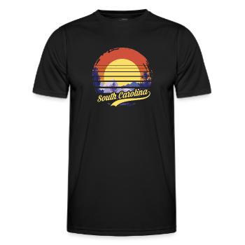 South Carolina - Männer Funktions-T-Shirt - Schwarz - Vorne - AI Model Male 178 dark (178cm)