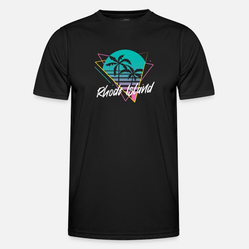 Rhode Island - Männer Funktions-T-Shirt - Schwarz