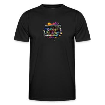 Synthétiseur et boîte à rythmes - génération de rythme - T-shirt sport Homme - noir - Devant - AI Model Male 178 dark (178cm)