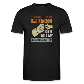 Nicht meine Enkelin - Männer Funktions-T-Shirt - Schwarz - Vorne - AI Model Male 178 dark (178cm)