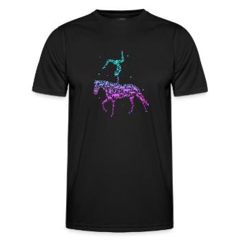Voltigieren Reiten Pferd Spruch Reiter Reitverein - Männer Funktions-T-Shirt - Schwarz - Vorne - AI Model Male 178 dark (178cm)
