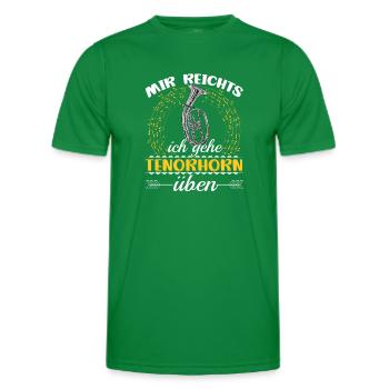 Tenorhornspieler Mir reichts - Männer Funktions-T-Shirt - Kelly Green - Vorne - AI Model Male 178 dark (178cm)
