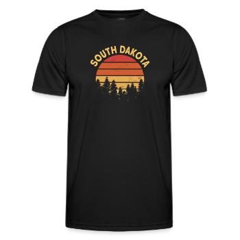 South Dakota - Männer Funktions-T-Shirt - Schwarz - Vorne - AI Model Male 178 dark (178cm)