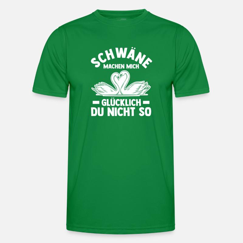 Schwan Männer Funktions-T-Shirt