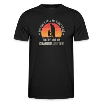Nicht meine Enkelin - Männer Funktions-T-Shirt - Schwarz - Vorne - AI Model Male 178 dark (178cm)