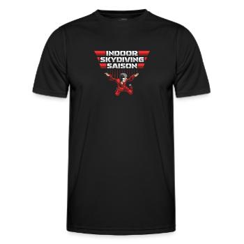 Indoor Skydiving Jahreszeit - Männer Funktions-T-Shirt - Schwarz - Vorne - AI Model Male 178 dark (178cm)