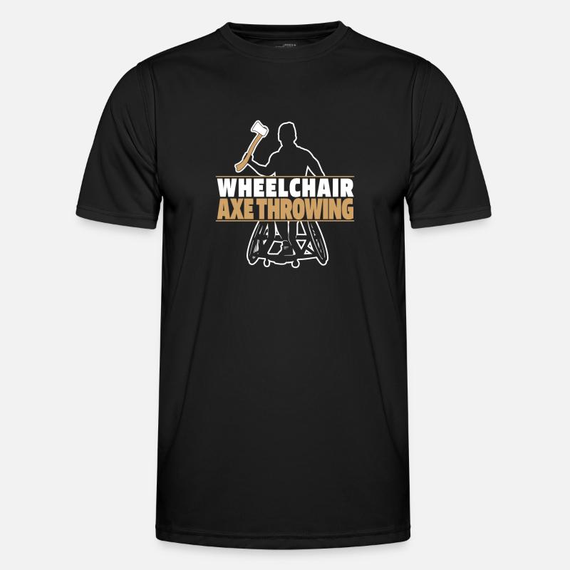 axe throwing axe thrower wheelchair - Men's Functional T-Shirt - black