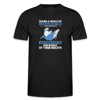 Orca Beobachtung für Buckelwale und Meerwale - Männer Funktions-T-Shirt - Schwarz - Vorne - AI Model Male 178 dark (178cm)