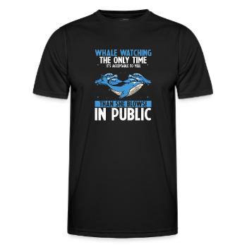 Meeressäuger für Orca-Beobachtung und Buckelwal - Männer Funktions-T-Shirt - Schwarz - Vorne - AI Model Male 178 dark (178cm)