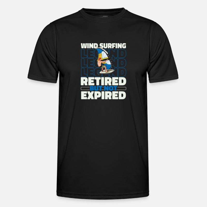 Wing Surf Wing Foil Retired - Men's Functional T-Shirt - black