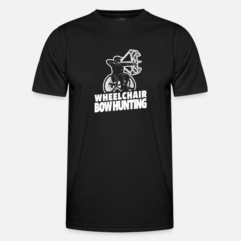 Bogenjagd Bogenjäger Rollstuhl - Männer Funktions-T-Shirt - Schwarz
