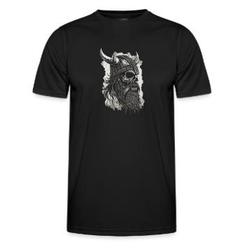 Wikinger Heidnischer Nordmann Heidnischer Wikinger - Männer Funktions-T-Shirt - Schwarz - Vorne - AI Model Male 178 dark (178cm)