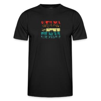 Forest Outdoor Camper Wild - Nature - T-shirt sport Homme - noir - Devant - AI Model Male 178 dark (178cm)
