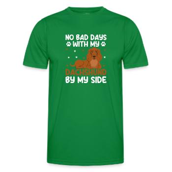 Pas de mauvais jours avec mon teckel à mes côtés amoureux des chiens - T-shirt sport Homme - vert - Devant - AI Model Male 178 dark (178cm)