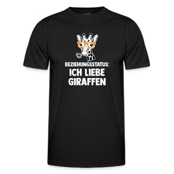 Giraffe Giraffen - Männer Funktions-T-Shirt - Schwarz - Vorne - AI Model Male 178 dark (178cm)