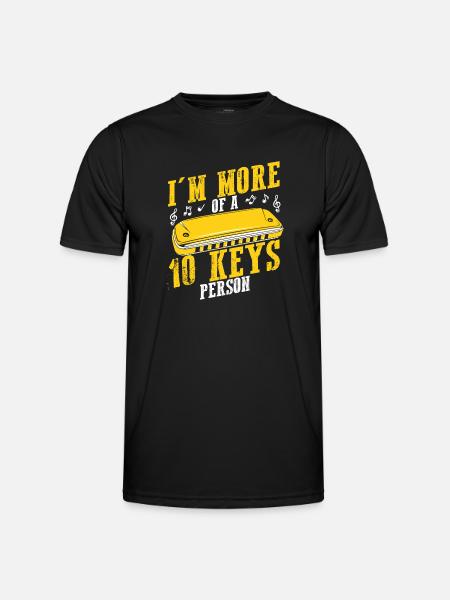 Harmonikaspieler für Munharmonika Spieler - Männer Funktions-T-Shirt - Schwarz