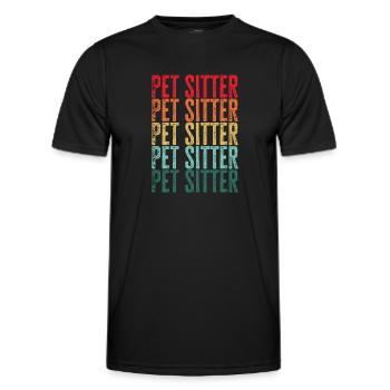 Pet Sitting Cat Dog Pet Sitter - T-shirt sport Homme - noir - Devant - AI Model Male 178 dark (178cm)