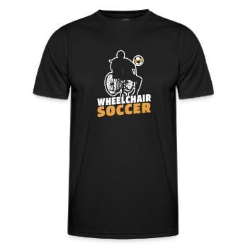 Soccer Soccer Fauteuil roulant - T-shirt sport Homme - noir - Devant - AI Model Male 178 dark (178cm)