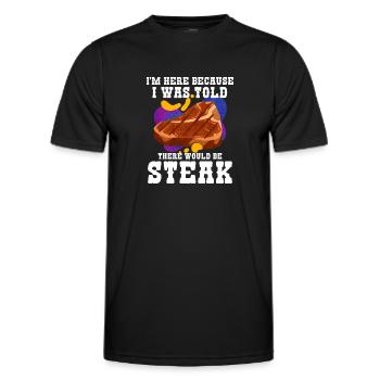 Steak - Männer Funktions-T-Shirt - Schwarz - Vorne - AI Model Male 178 dark (178cm)