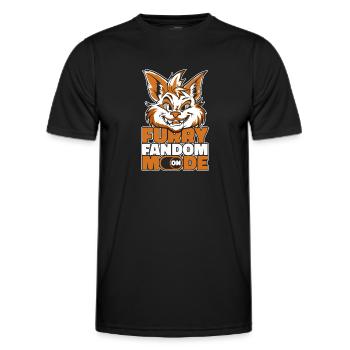Furry Fandom Fursuits - Men's Functional T-Shirt - black - Front - AI Model Male 178 dark (178cm)