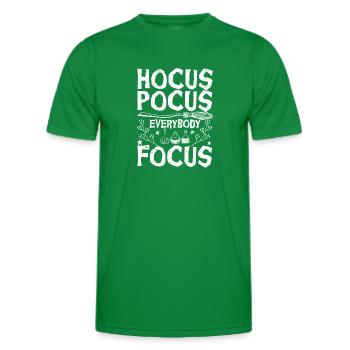 Hokuspokus Jeder konzentriert sich lustig - Männer Funktions-T-Shirt - Kelly Green - Vorne - AI Model Male 178 dark (178cm)
