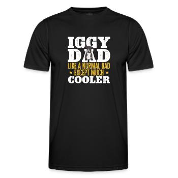 Italian Greyhound Greyhound Dogs - Men's Functional T-Shirt - black - Front - AI Model Male 178 dark (178cm)