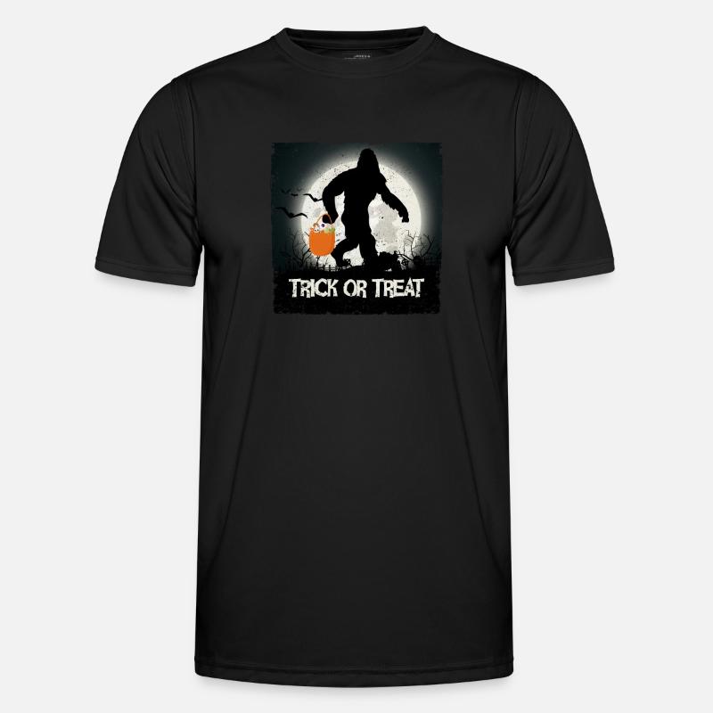 Lustige Halloween Bigfoot Trick oder behandeln Männer Funktions-T-Shirt
