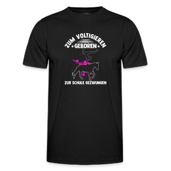 Voltigieren Reiten Pferd Spruch Reiter Reitverein - Männer Funktions-T-Shirt - Schwarz - Vorne - AI Model Male 178 dark (178cm)