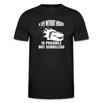 Eishockeyspieler Eishockeyteam Hockeyfan Eishockey - Männer Funktions-T-Shirt - Schwarz - Vorne - AI Model Male 178 dark (178cm)
