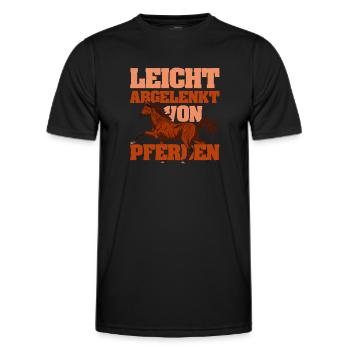 Reiterhof Pferdesport Reiter Geschenk Pferd - Männer Funktions-T-Shirt - Schwarz - Vorne - AI Model Male 178 dark (178cm)