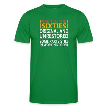 Built sixties original 50th birthday - Men's Functional T-Shirt - kelly green - Front - AI Model Male 178 dark (178cm)
