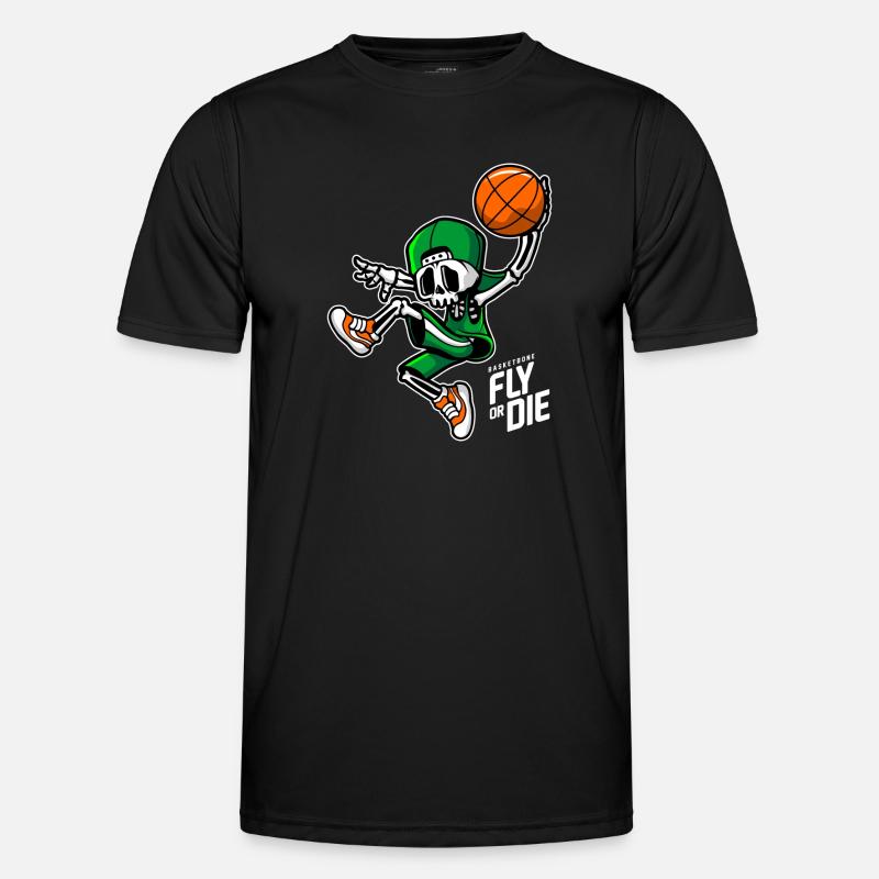 Korbknochen - Männer Funktions-T-Shirt - Schwarz