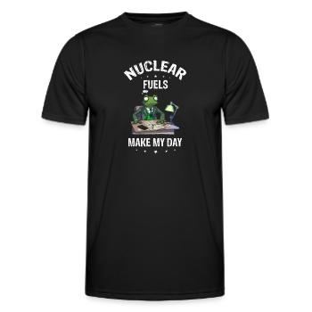 Nuklearingenieur für Kernkraftwerk und Kernenergie - Männer Funktions-T-Shirt - Schwarz - Vorne - AI Model Male 178 dark (178cm)