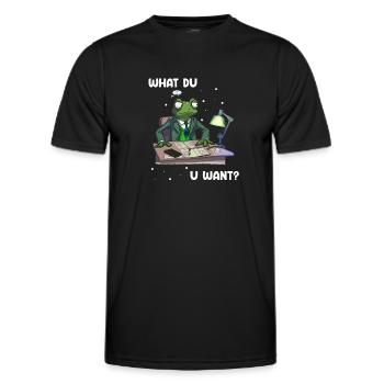 Nuklearingenieur für Kernkraftwerk und Kernenergie - Männer Funktions-T-Shirt - Schwarz - Vorne - AI Model Male 178 dark (178cm)