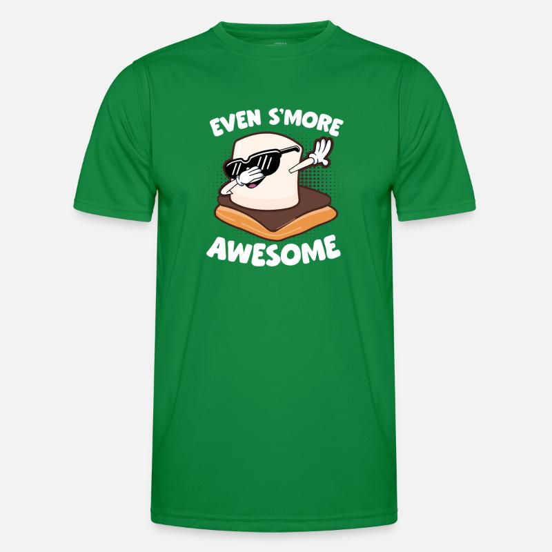 Dabbing Marshmallow Kids Campfire Camping Even Smo Men's Functional T-Shirt