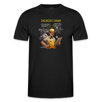 Nuklearingenieur für Kernkraftwerk und Kernenergie - Männer Funktions-T-Shirt - Schwarz - Vorne - AI Model Male 178 dark (178cm)