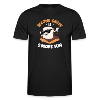Camper Dabbing Marshmallow Kids Second Grade Is Sm - Männer Funktions-T-Shirt - Schwarz - Vorne - AI Model Male 178 dark (178cm)