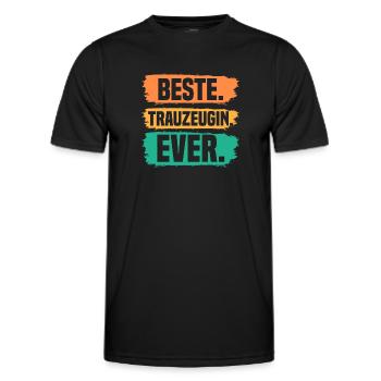 Hochzeit Junggesellenabschied Trauzeugin - Männer Funktions-T-Shirt - Schwarz - Vorne - AI Model Male 178 dark (178cm)