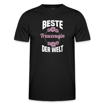 Hochzeit Junggesellenabschied Trauzeugin - Männer Funktions-T-Shirt - Schwarz - Vorne - AI Model Male 178 dark (178cm)