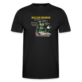 Kernenergie Spruch für Kernenergie - Männer Funktions-T-Shirt - Schwarz - Vorne - AI Model Male 178 dark (178cm)