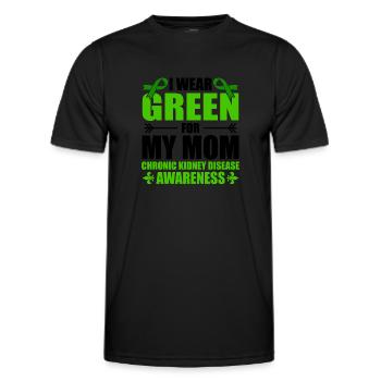 Je porte du vert pour les maladies chroniques de ma mère - T-shirt sport Homme - noir - Devant - AI Model Male 178 dark (178cm)