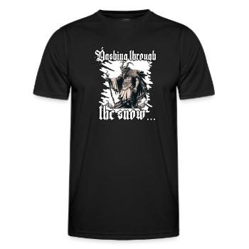 T-shirt Krampus Le Père Noël terrifiant - T-shirt sport Homme - noir - Devant - AI Model Male 178 dark (178cm)