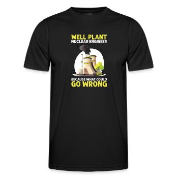 Nuklearingenieur für Kernkraftwerk und Kernenergie - Männer Funktions-T-Shirt - Schwarz - Vorne - AI Model Male 178 dark (178cm)
