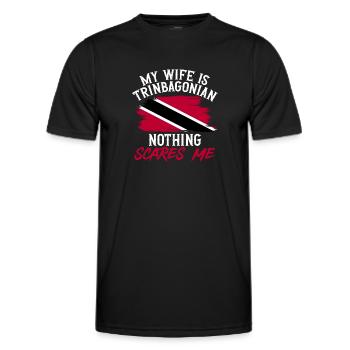 Drapeau de Trinité-et-Tobago - T-shirt sport Homme - noir - Devant - AI Model Male 178 dark (178cm)