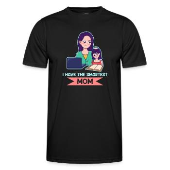 Muttertag-Tochter-Design - Männer Funktions-T-Shirt - Schwarz - Vorne - AI Model Male 178 dark (178cm)