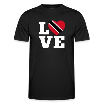 Drapeau de Trinité-et-Tobago - T-shirt sport Homme - noir - Devant - AI Model Male 178 dark (178cm)