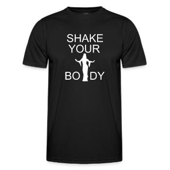 Shake your Body Bauchtanz - Männer Funktions-T-Shirt - Schwarz - Vorne - AI Model Male 178 dark (178cm)