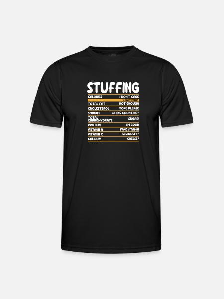 Funny Thanksgiving Filling Food - Men's Functional T-Shirt - black