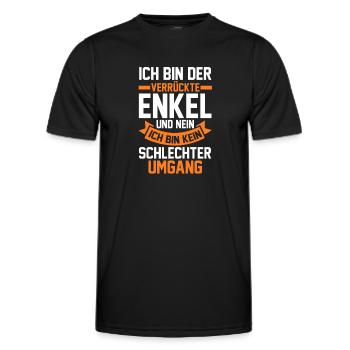 Enkel - Männer Funktions-T-Shirt - Schwarz - Vorne - AI Model Male 178 dark (178cm)